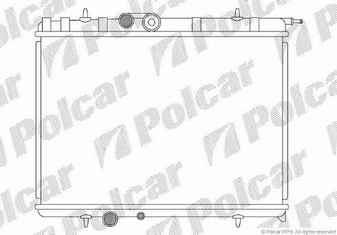 Polcar 232808-4 - Радиатор, охлаждение двигателя autospares.lv