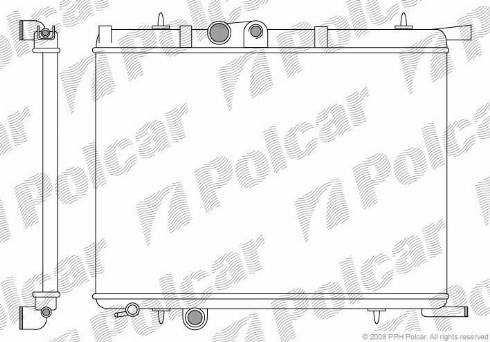 Polcar 2328081X - Радиатор, охлаждение двигателя autospares.lv