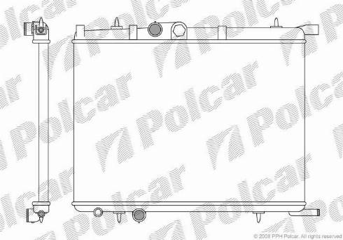 Polcar 232808-1 - Радиатор, охлаждение двигателя autospares.lv