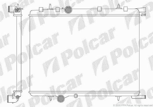 Polcar 2328083X - Радиатор, охлаждение двигателя autospares.lv