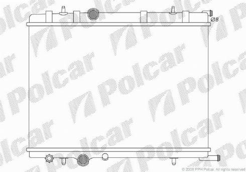 Polcar 232808-3 - Радиатор, охлаждение двигателя autospares.lv