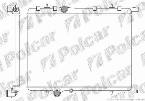 Polcar 2328082X - Радиатор, охлаждение двигателя autospares.lv