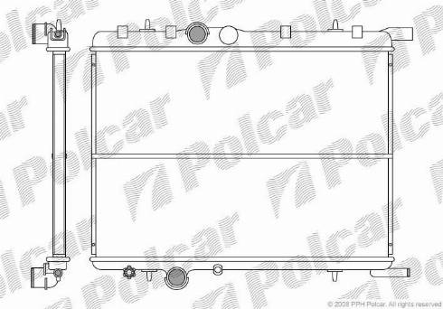 Polcar 232808-2 - Радиатор, охлаждение двигателя autospares.lv