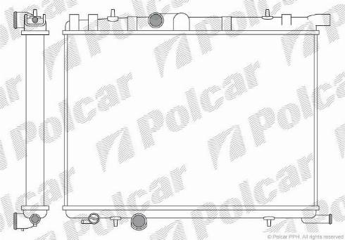 Polcar 232808A2 - Радиатор, охлаждение двигателя autospares.lv