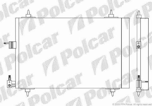 Polcar 2327K81X - Конденсатор кондиционера autospares.lv