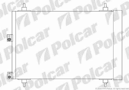 Polcar 2327K83X - Конденсатор кондиционера autospares.lv