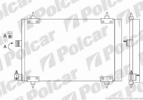 Polcar 2327K8C2 - Конденсатор кондиционера autospares.lv