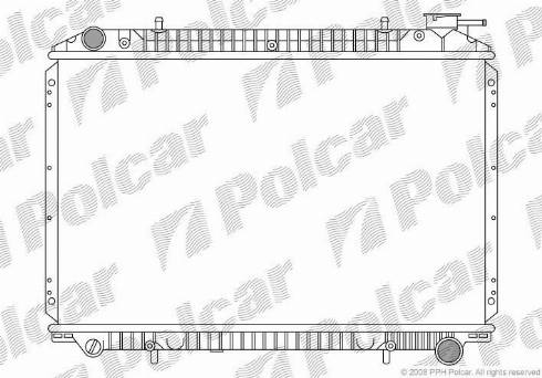 Polcar 275008-7 - Радиатор, охлаждение двигателя autospares.lv