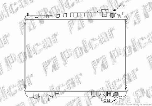 Polcar 276908-1 - Радиатор, охлаждение двигателя autospares.lv