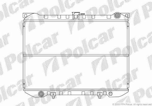 Polcar 270908-1 - Радиатор, охлаждение двигателя autospares.lv