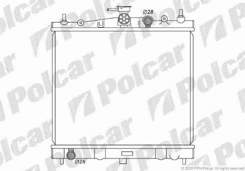 Polcar 2707084K - Радиатор, охлаждение двигателя autospares.lv