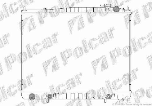 Polcar 278108-1 - Радиатор, охлаждение двигателя autospares.lv