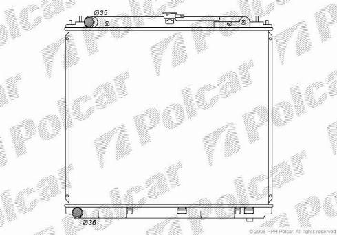 Polcar 2782081K - Радиатор, охлаждение двигателя autospares.lv