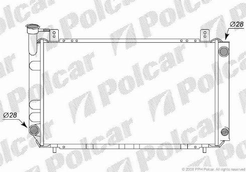 Polcar 2726085K - Радиатор, охлаждение двигателя autospares.lv