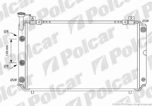 Polcar 2726086K - Радиатор, охлаждение двигателя autospares.lv