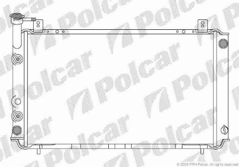 Polcar 2726088K - Радиатор, охлаждение двигателя autospares.lv