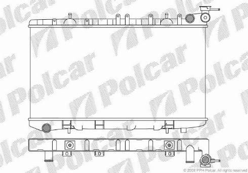 Polcar 2728081K - Радиатор, охлаждение двигателя autospares.lv