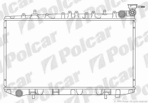 Polcar 272808-1 - Радиатор, охлаждение двигателя autospares.lv