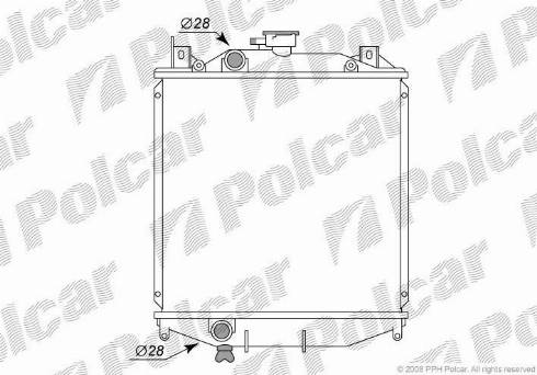 Polcar 7402081K - Радиатор, охлаждение двигателя autospares.lv