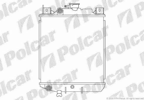 Polcar 7402083K - Радиатор, охлаждение двигателя autospares.lv