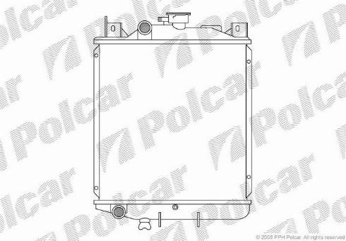 Polcar 740208-3 - Радиатор, охлаждение двигателя autospares.lv