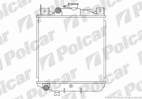 Polcar 7402082K - Радиатор, охлаждение двигателя autospares.lv