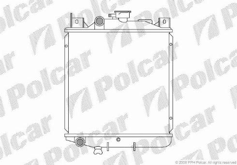 Polcar 740208-2 - Радиатор, охлаждение двигателя autospares.lv