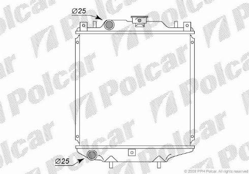 Polcar 7411081K - Радиатор, охлаждение двигателя autospares.lv