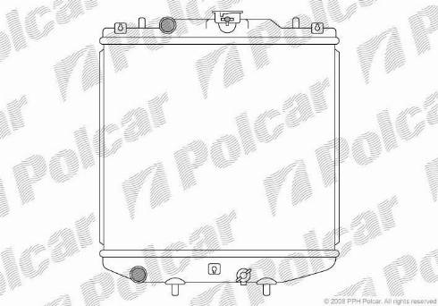 Polcar 741108-1 - Радиатор, охлаждение двигателя autospares.lv