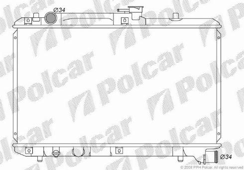 Polcar 7412083K - Радиатор, охлаждение двигателя autospares.lv
