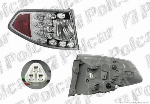 Polcar 721588-E - Задний фонарь autospares.lv