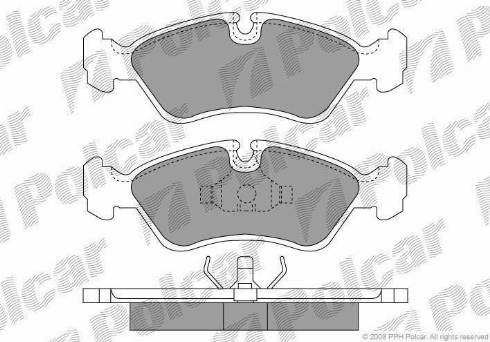 Polcar B2186200 - Тормозные колодки, дисковые, комплект autospares.lv