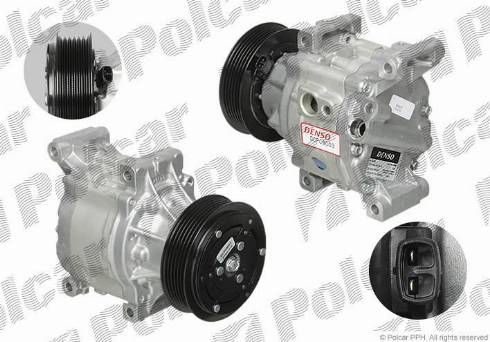 Polcar DCP09003 - Компрессор кондиционера autospares.lv