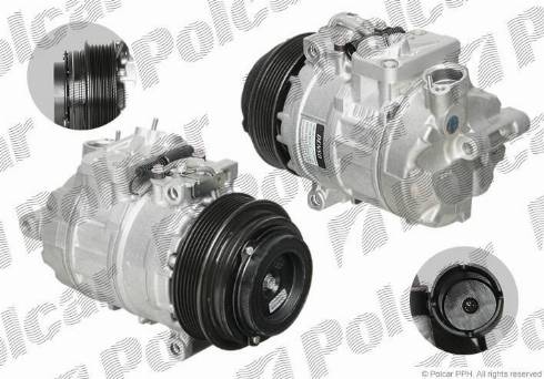 Polcar DCP17023 - Компрессор кондиционера autospares.lv