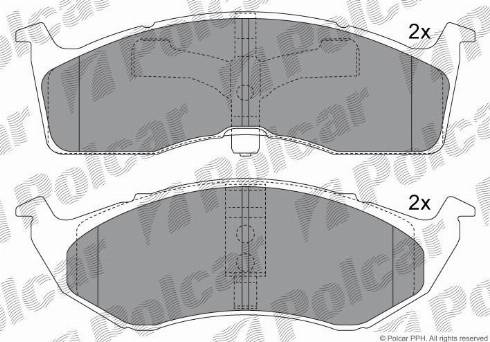 Polcar S70-0062 - Тормозные колодки, дисковые, комплект autospares.lv