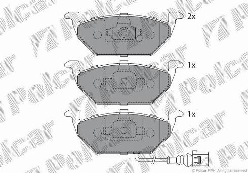 Polcar S70-0010 - Тормозные колодки, дисковые, комплект autospares.lv