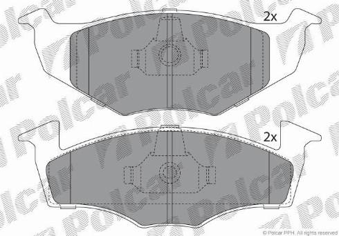 Polcar S70-0038 - Тормозные колодки, дисковые, комплект autospares.lv