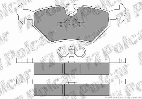 Polcar S70-1081 - Тормозные колодки, дисковые, комплект autospares.lv