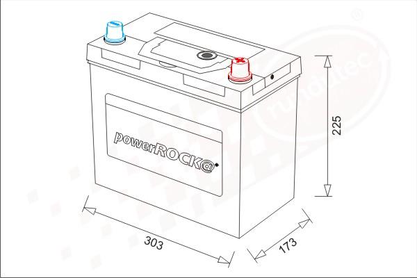 PowerROCK BAT100RCN - Стартерная аккумуляторная батарея, АКБ autospares.lv