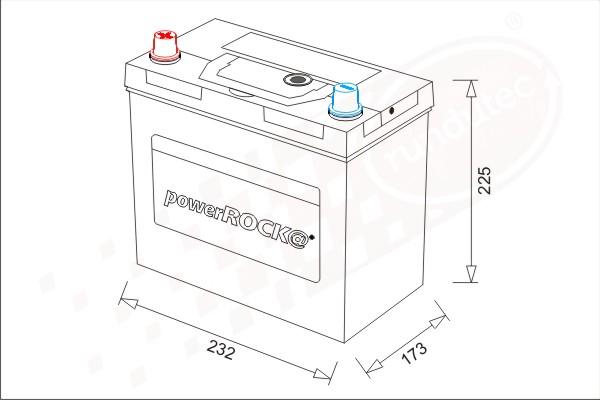 PowerROCK BAT060LCN - Стартерная аккумуляторная батарея, АКБ autospares.lv