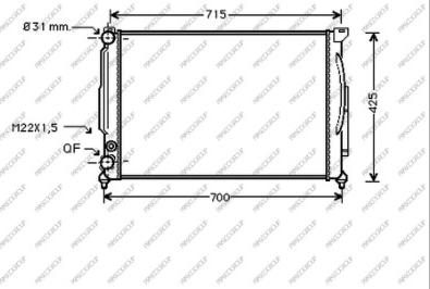 Prasco AD017R001 - Радиатор, охлаждение двигателя autospares.lv