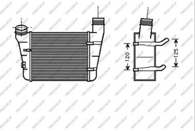 Prasco AD020N003 - Интеркулер, теплообменник турбины autospares.lv