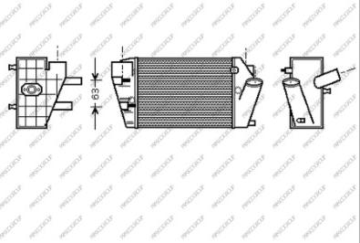 Prasco AD020N002 - Интеркулер, теплообменник турбины autospares.lv
