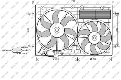 Prasco AD202F001 - Вентилятор, охлаждение двигателя autospares.lv