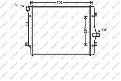 Prasco AD202R008 - Радиатор, охлаждение двигателя autospares.lv