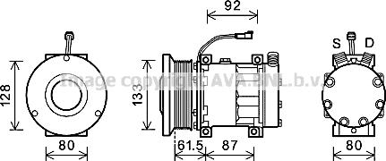 Prasco AGAK003 - Компрессор кондиционера autospares.lv