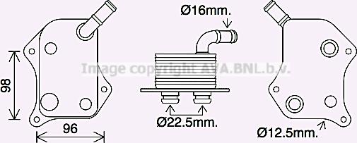 Prasco AI3414 - Масляный радиатор, двигательное масло autospares.lv