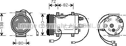 Prasco AIAK179 - Компрессор кондиционера autospares.lv