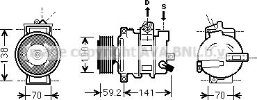 Prasco AIK329 - Компрессор кондиционера autospares.lv