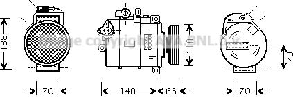 Prasco AIAK247 - Компрессор кондиционера autospares.lv